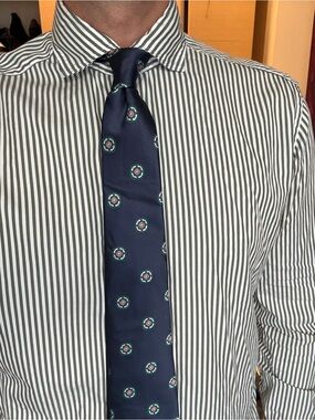 Suit Supply Green Stripe